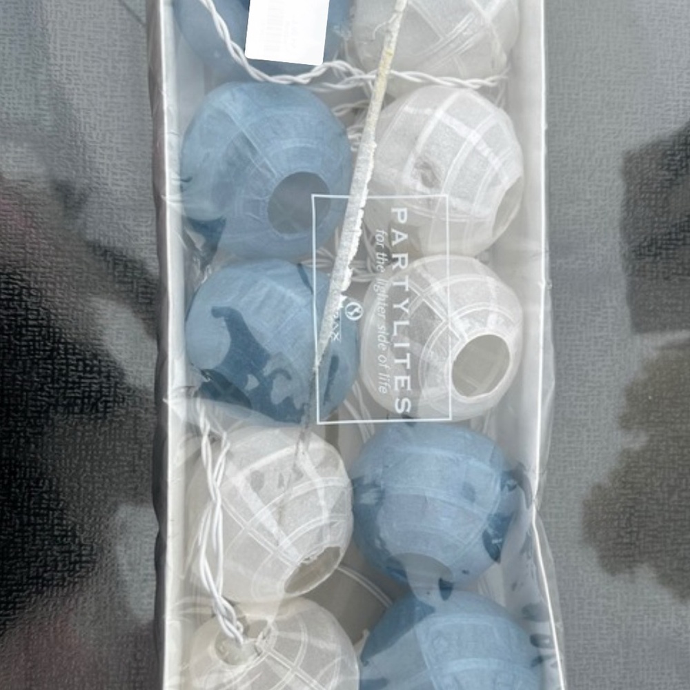 PartyLite Blue and White String Lights